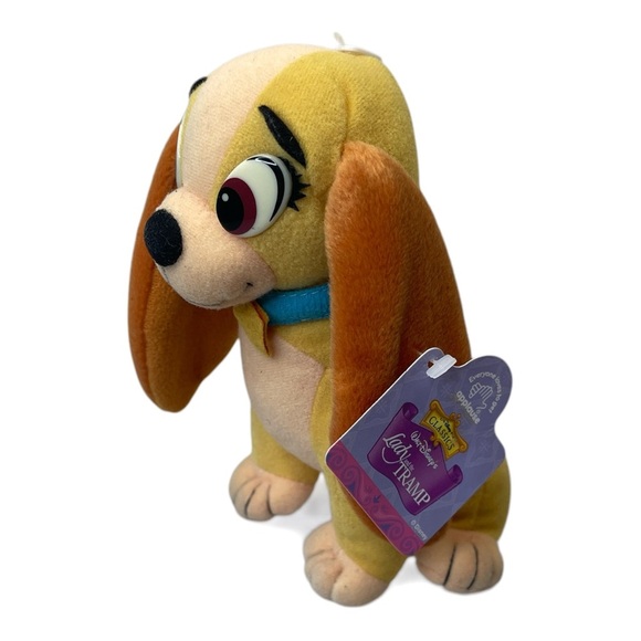 Disney Lady and the Tramp Lady Small 7” Bean Bag Stuffed Plush Animal Toy - Picture 1 of 9